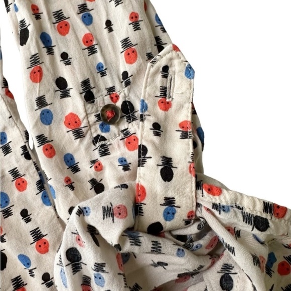 Anthropologie Maeve Womens Calia Pintuck Printed Tunic blouse. Size 6. EUC - Picture 6 of 12